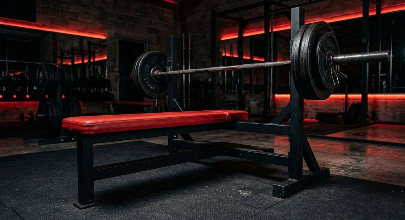Bench press station at Mega Gym