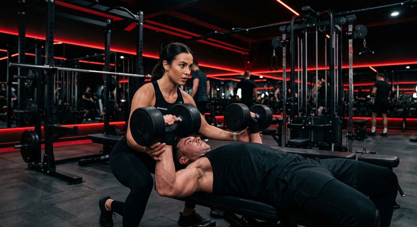 Personal training session at Mega Gym